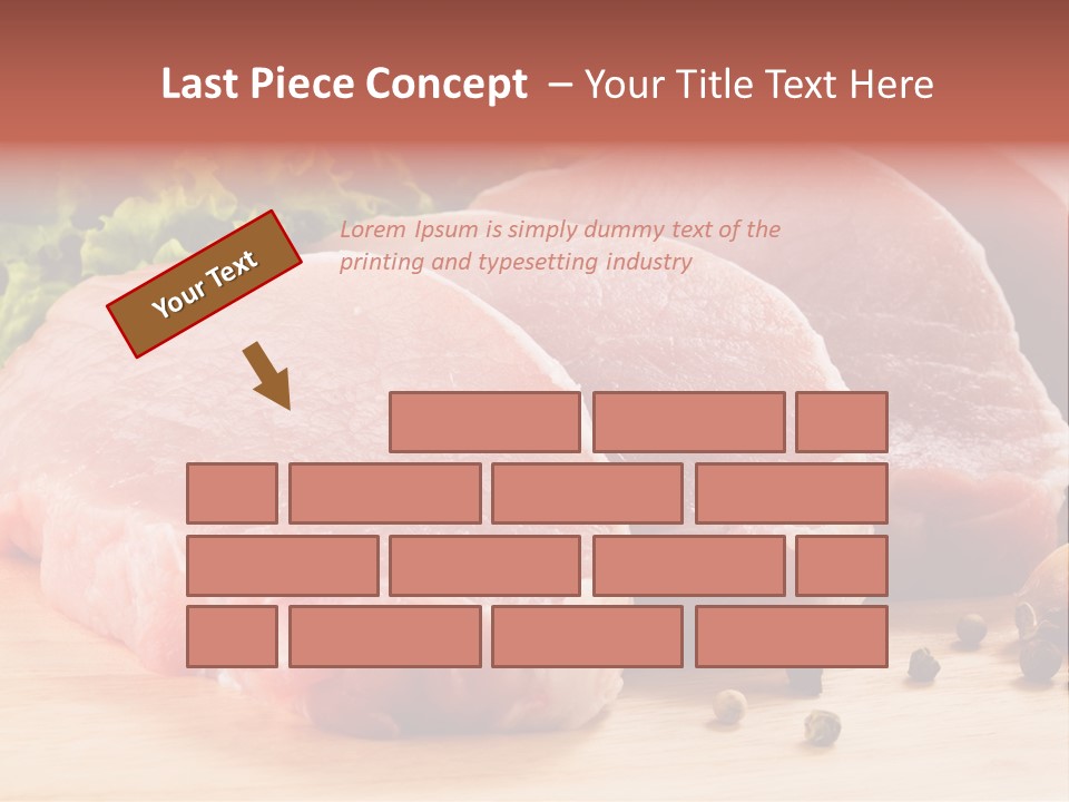 Sliced Steak Cutting PowerPoint Template