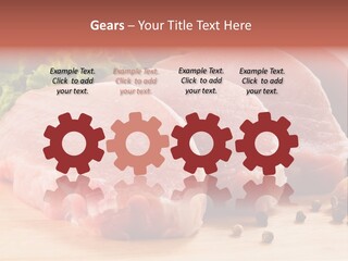 Sliced Steak Cutting PowerPoint Template