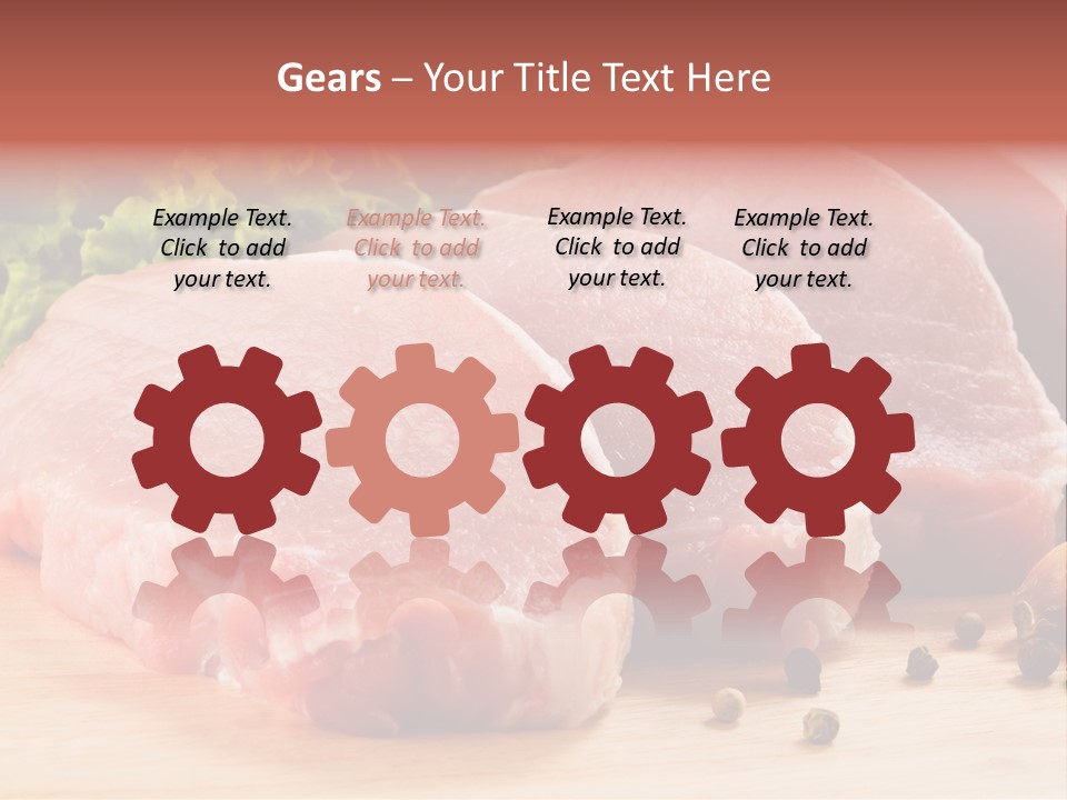 Sliced Steak Cutting PowerPoint Template