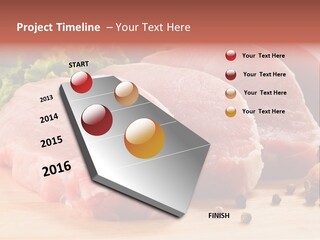 Sliced Steak Cutting PowerPoint Template