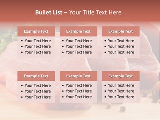 Sliced Steak Cutting PowerPoint Template