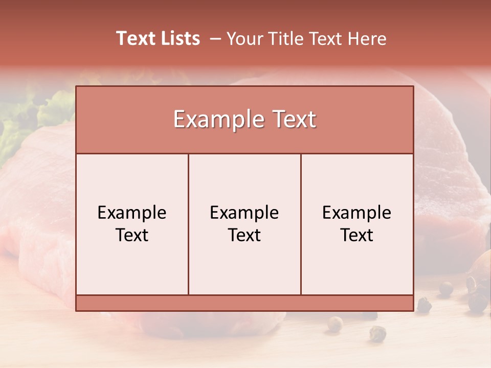 Sliced Steak Cutting PowerPoint Template