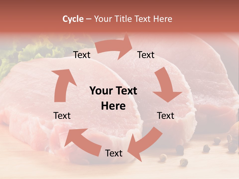 Sliced Steak Cutting PowerPoint Template