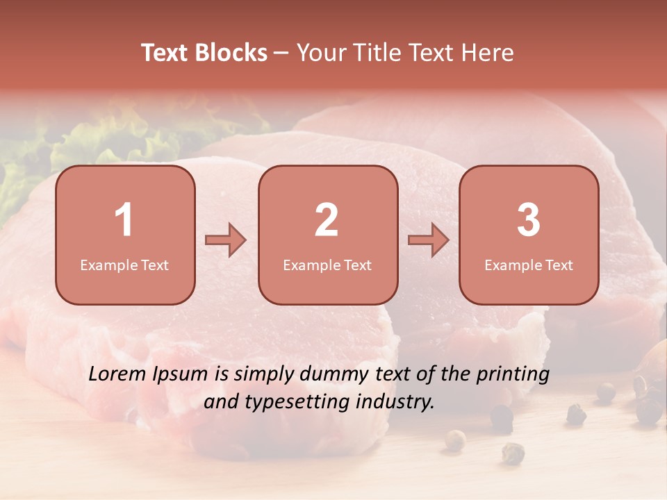 Sliced Steak Cutting PowerPoint Template