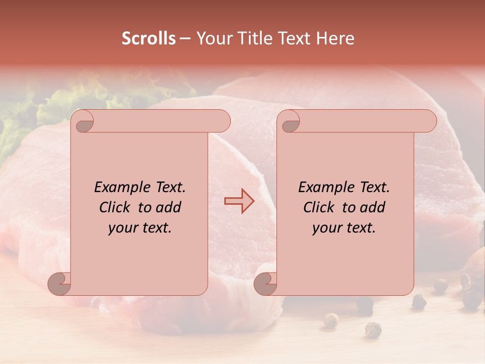 Sliced Steak Cutting PowerPoint Template