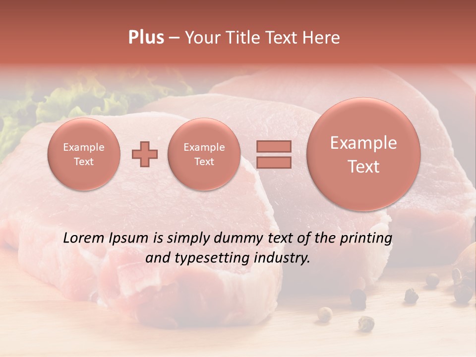 Sliced Steak Cutting PowerPoint Template