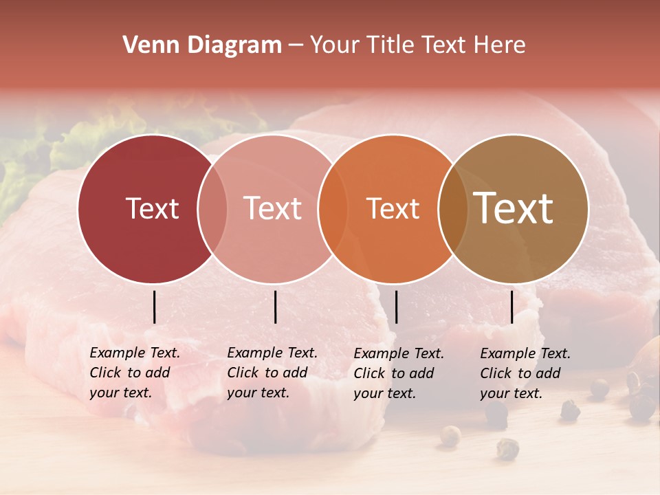 Sliced Steak Cutting PowerPoint Template
