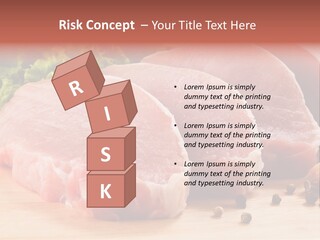 Sliced Steak Cutting PowerPoint Template