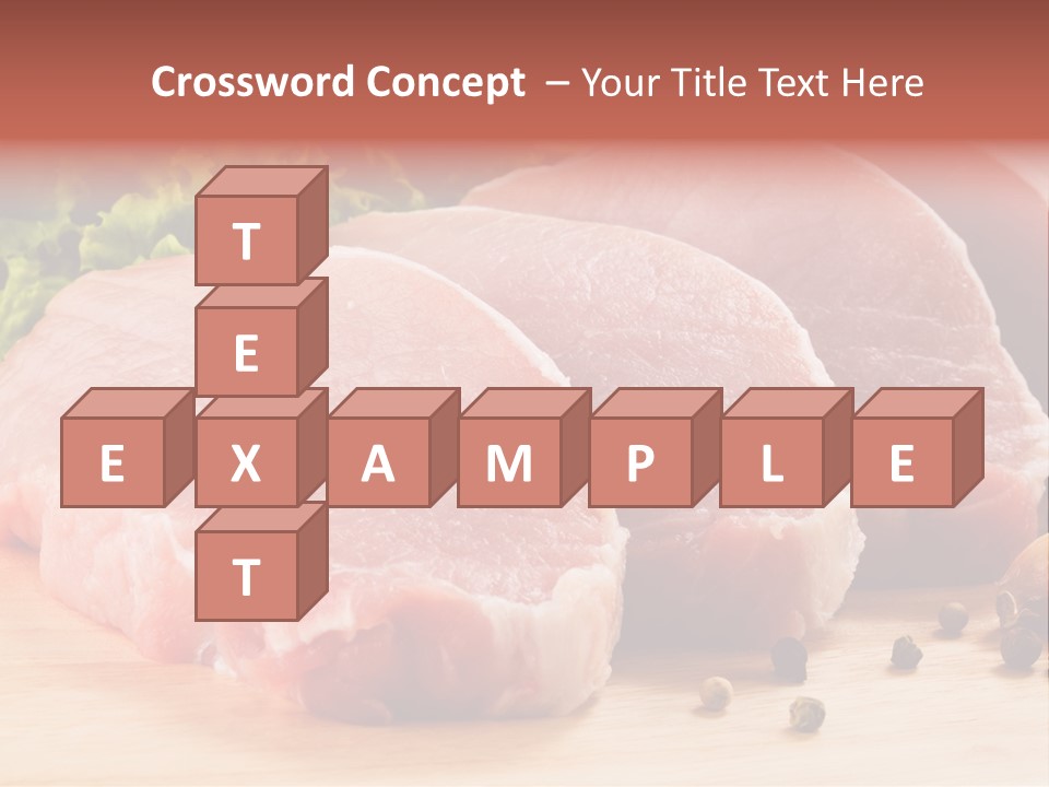 Sliced Steak Cutting PowerPoint Template