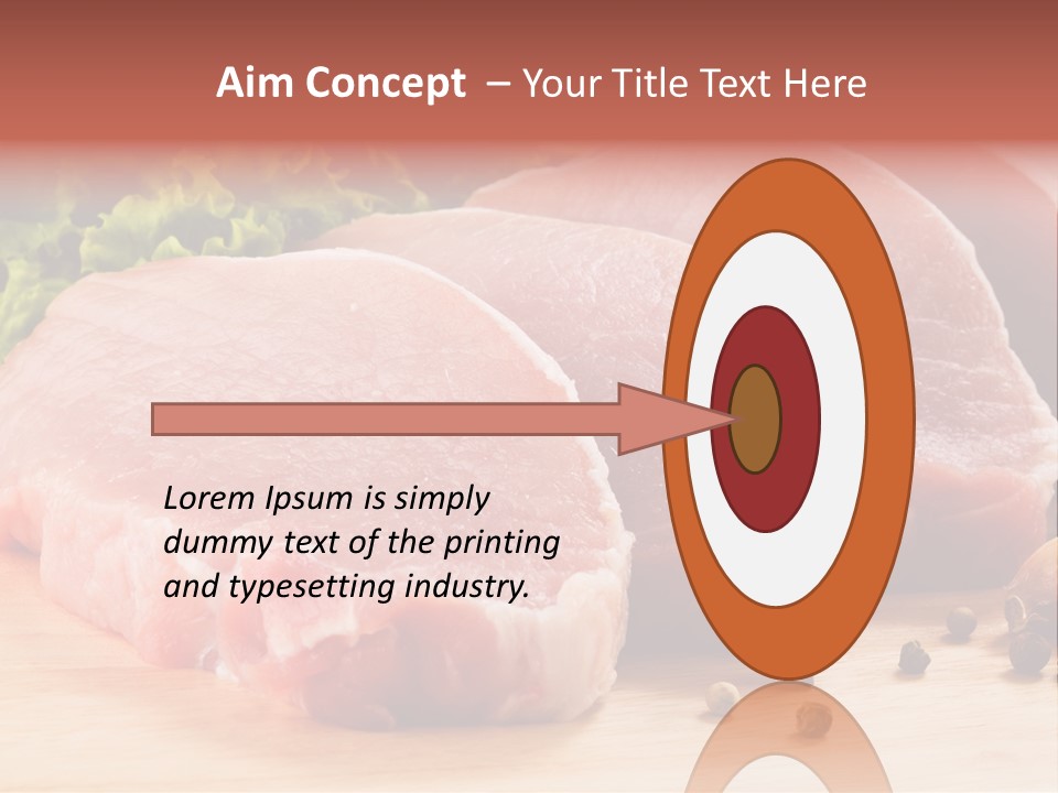 Sliced Steak Cutting PowerPoint Template