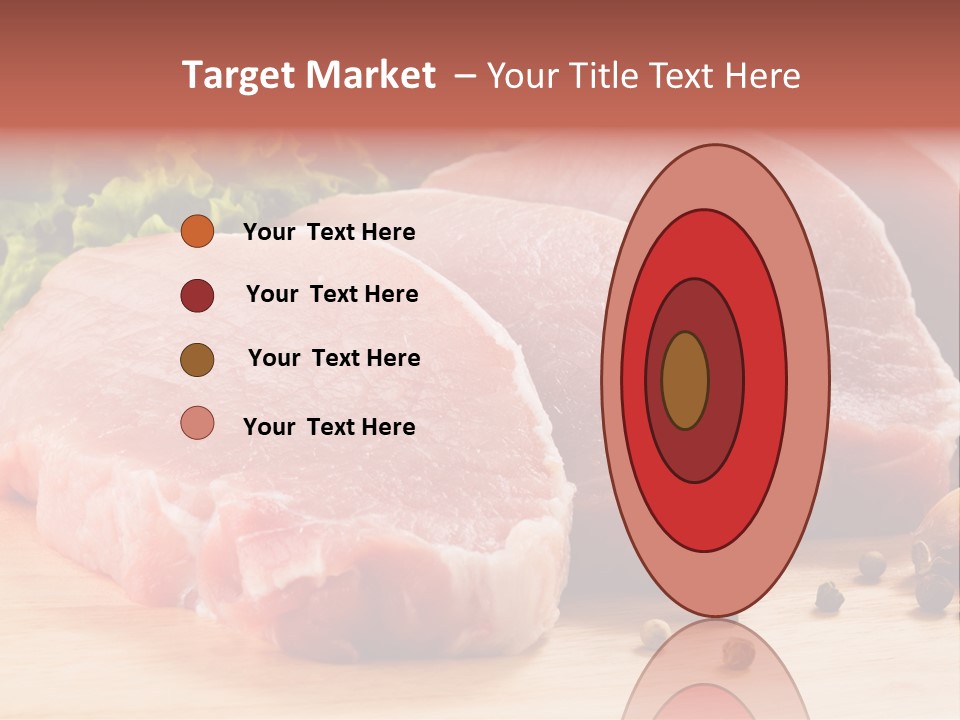 Sliced Steak Cutting PowerPoint Template