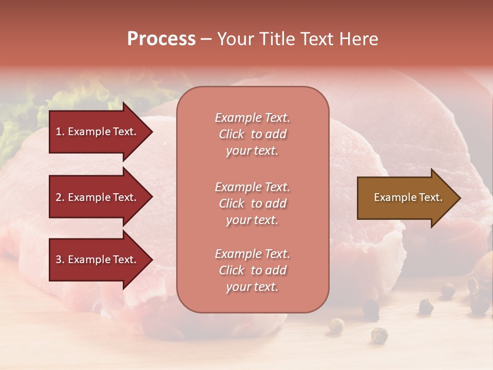 Sliced Steak Cutting PowerPoint Template