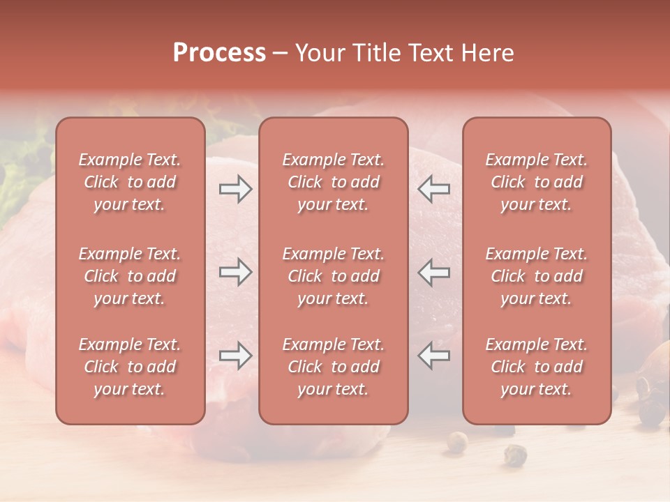 Sliced Steak Cutting PowerPoint Template
