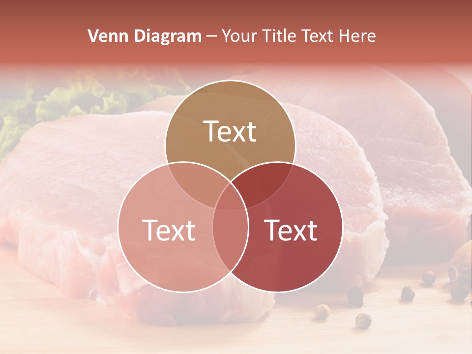 Sliced Steak Cutting PowerPoint Template