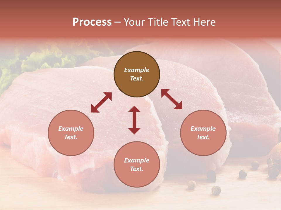 Sliced Steak Cutting PowerPoint Template