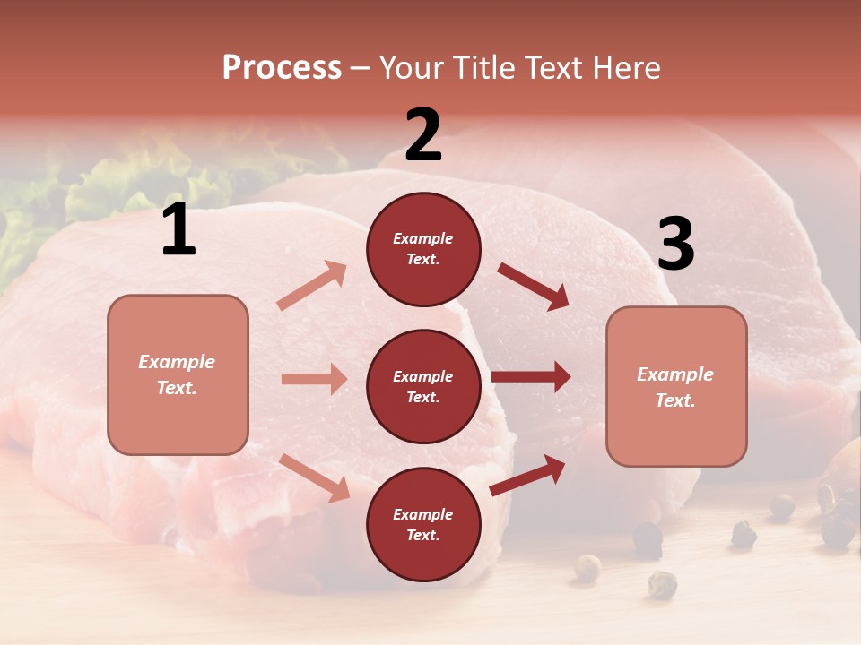 Sliced Steak Cutting PowerPoint Template