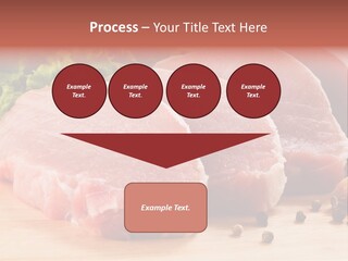 Sliced Steak Cutting PowerPoint Template