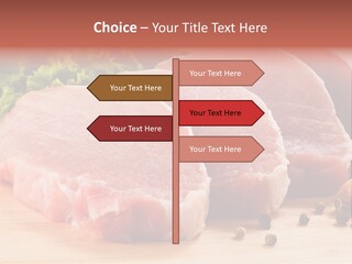 Sliced Steak Cutting PowerPoint Template
