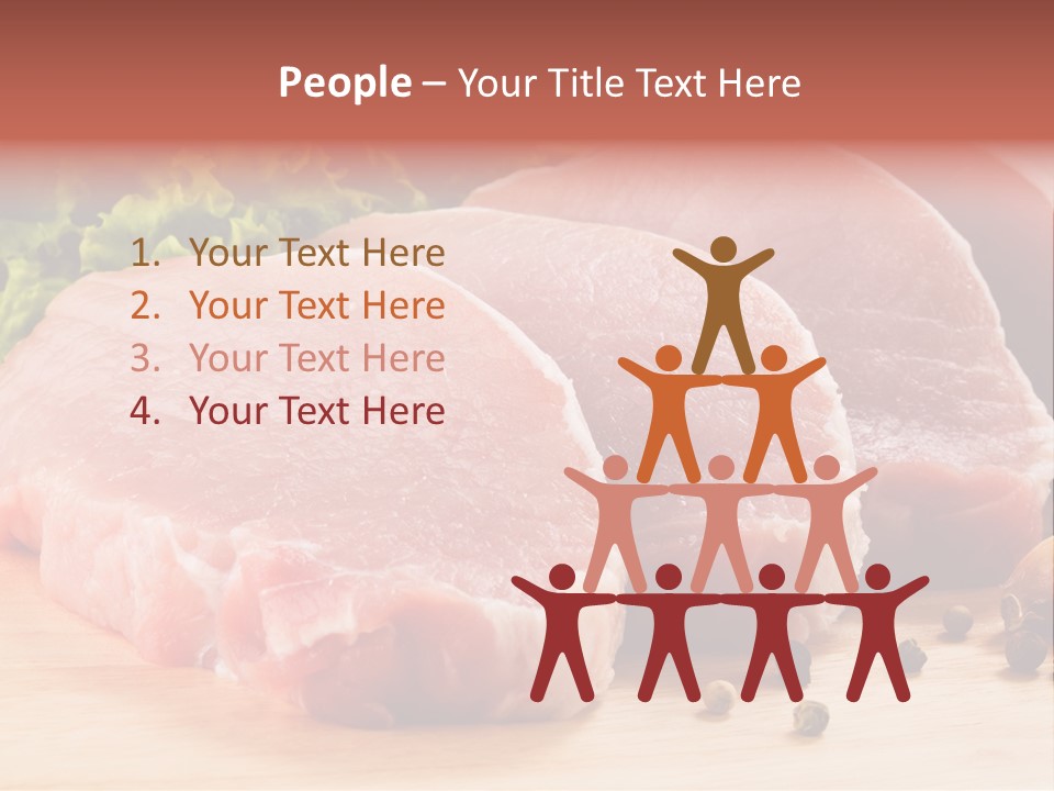 Sliced Steak Cutting PowerPoint Template