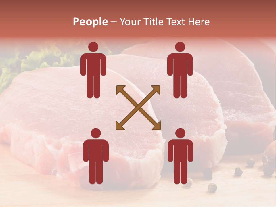Sliced Steak Cutting PowerPoint Template