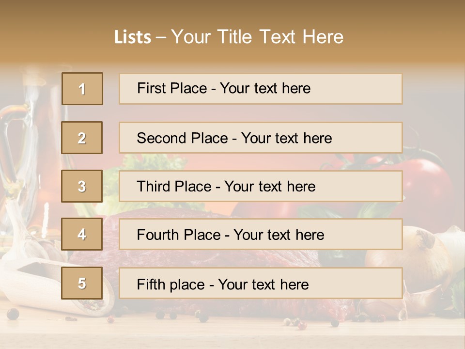 Grill Meat Ingredients PowerPoint Template