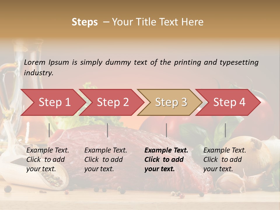 Grill Meat Ingredients PowerPoint Template
