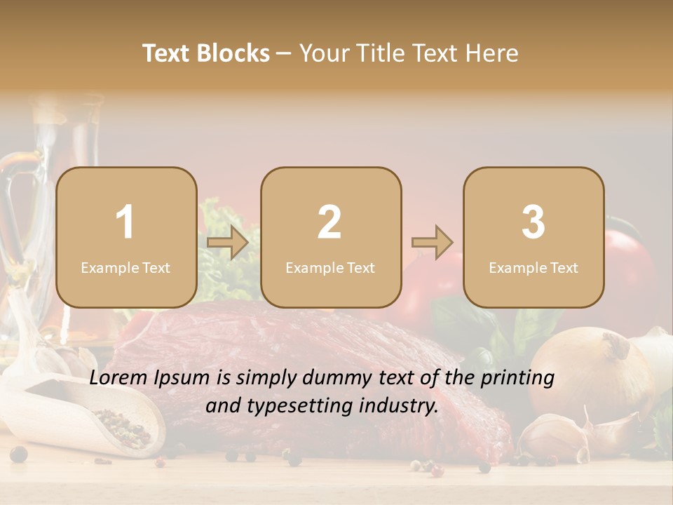Grill Meat Ingredients PowerPoint Template