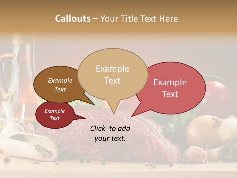 Grill Meat Ingredients PowerPoint Template