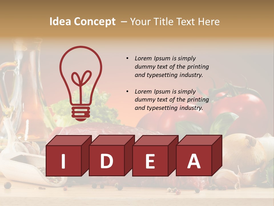 Grill Meat Ingredients PowerPoint Template