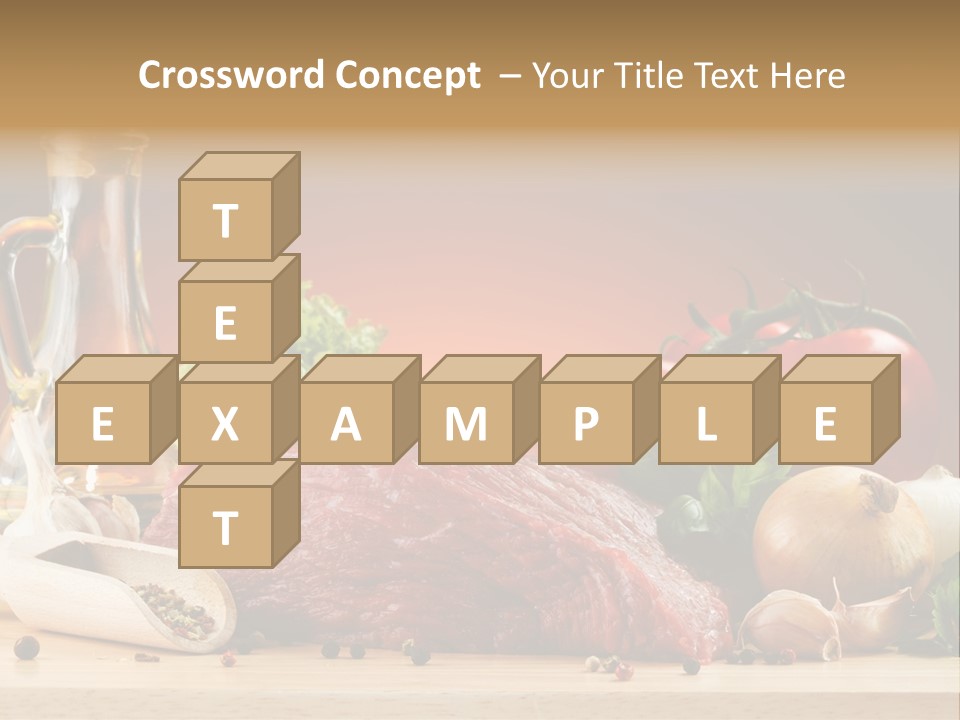 Grill Meat Ingredients PowerPoint Template