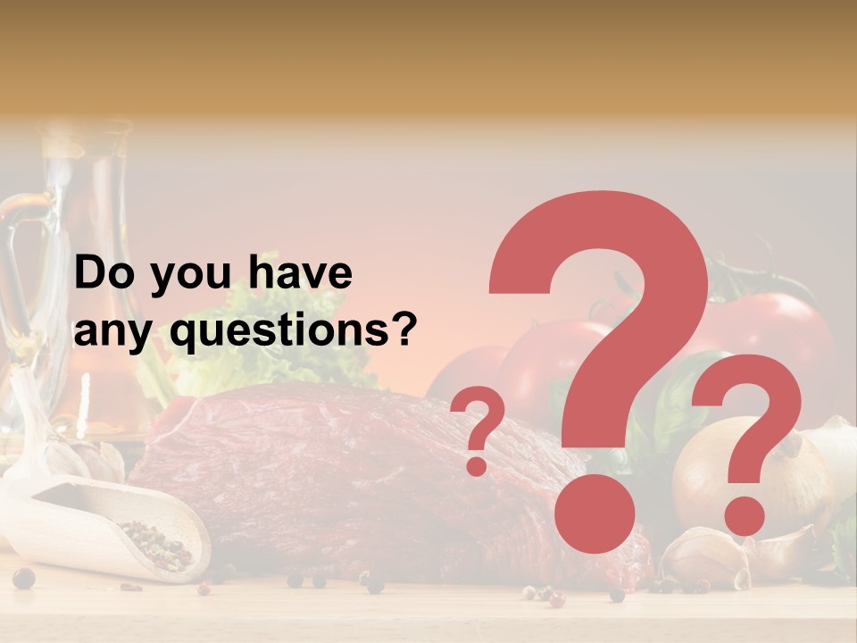 Grill Meat Ingredients PowerPoint Template