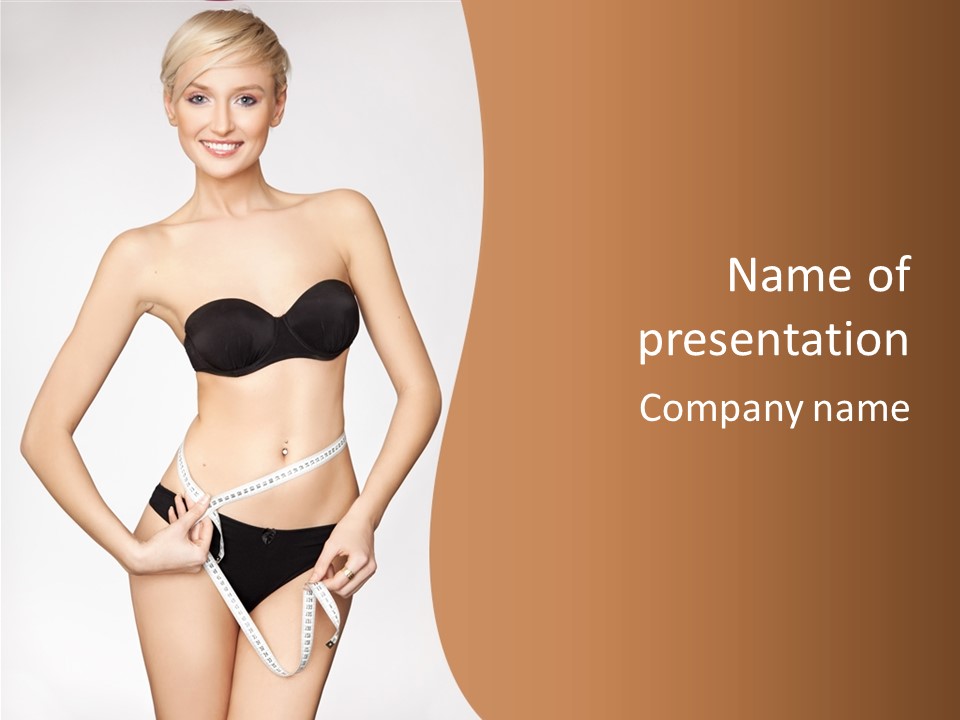 Nutrition Girl Fatness PowerPoint Template