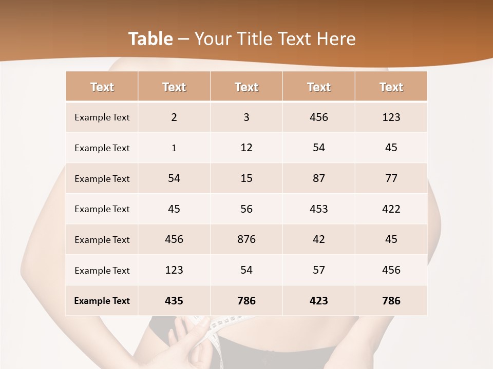 Nutrition Girl Fatness PowerPoint Template