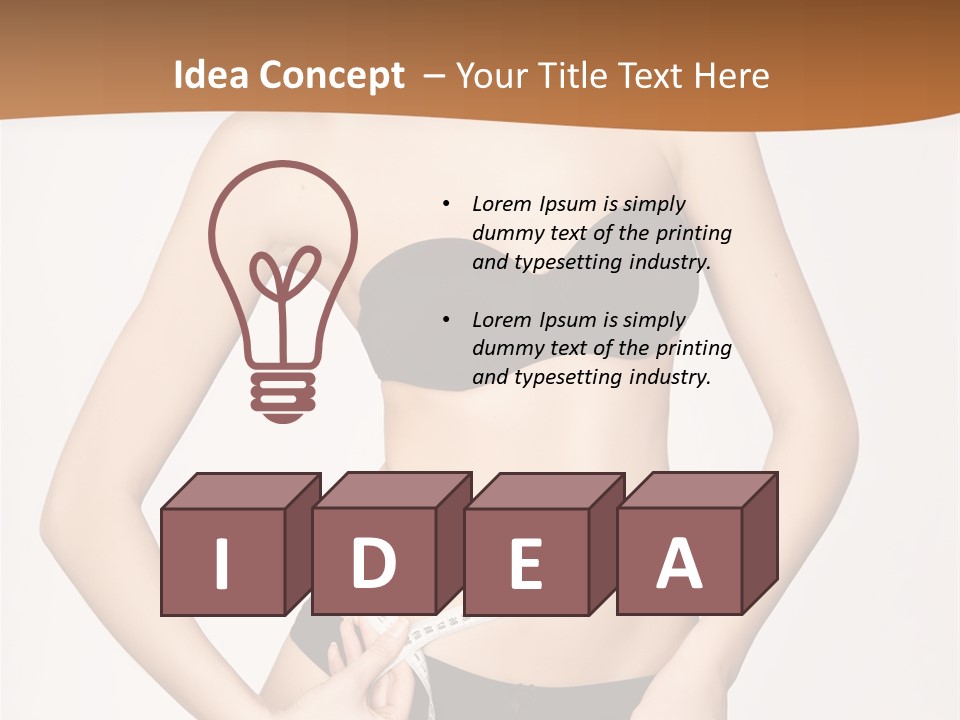 Nutrition Girl Fatness PowerPoint Template