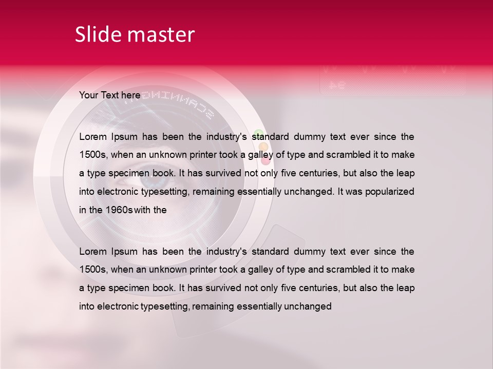 Optisch Identifikation Erkennungsmerkmal PowerPoint Template