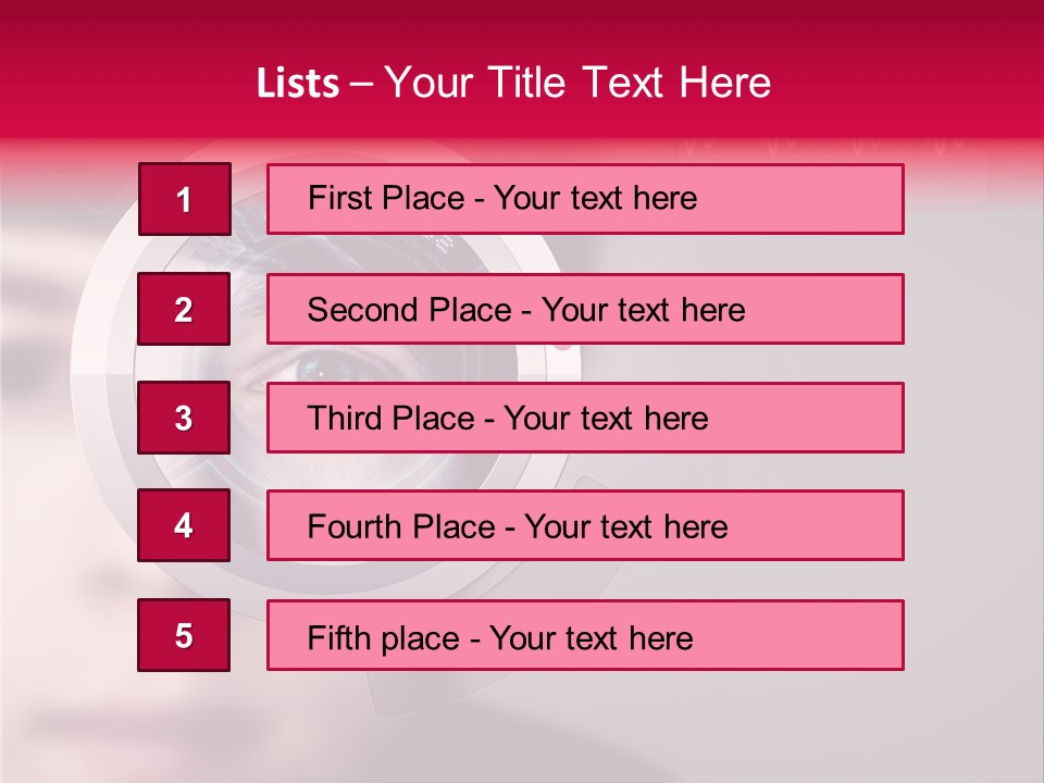 Optisch Identifikation Erkennungsmerkmal PowerPoint Template