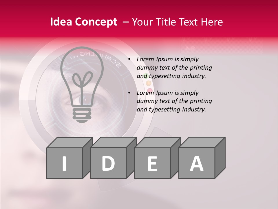 Optisch Identifikation Erkennungsmerkmal PowerPoint Template