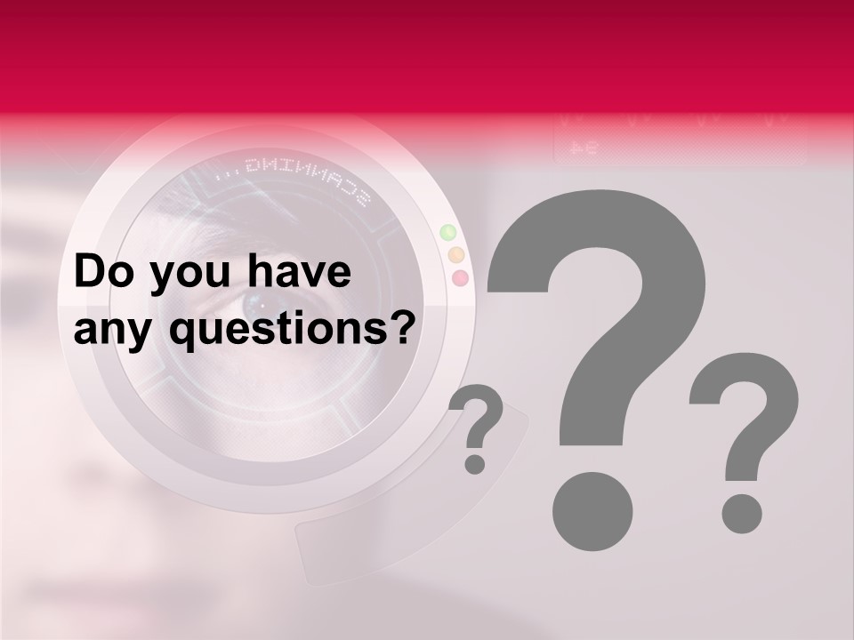 Optisch Identifikation Erkennungsmerkmal PowerPoint Template