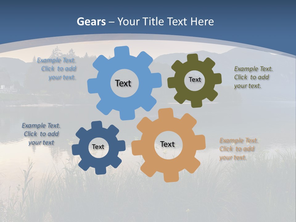 Serene Panoramic Plant PowerPoint Template