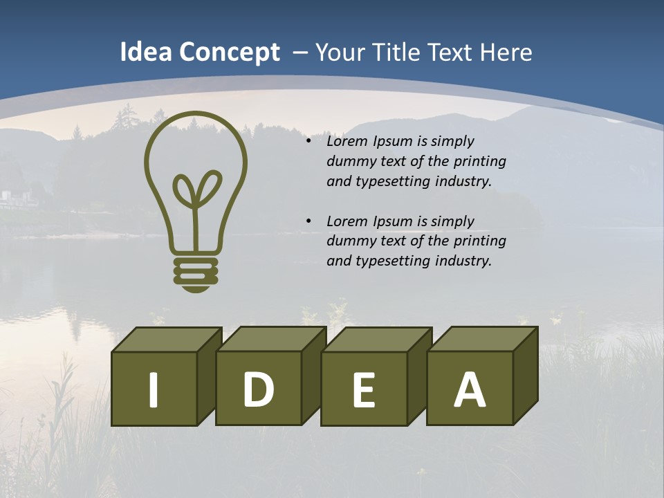 Serene Panoramic Plant PowerPoint Template