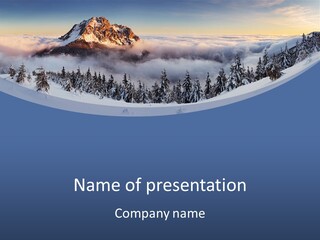 Mist Weather Sunrise PowerPoint Template