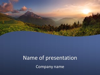 Hike Rocky Tranquil PowerPoint Template