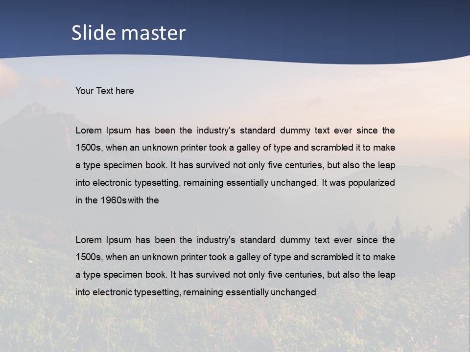 Hike Rocky Tranquil PowerPoint Template