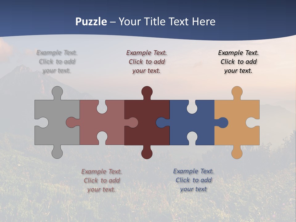 Hike Rocky Tranquil PowerPoint Template