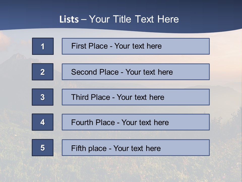 Hike Rocky Tranquil PowerPoint Template