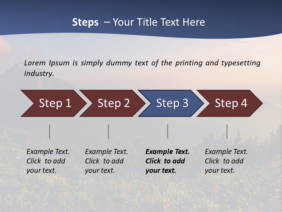 Hike Rocky Tranquil PowerPoint Template