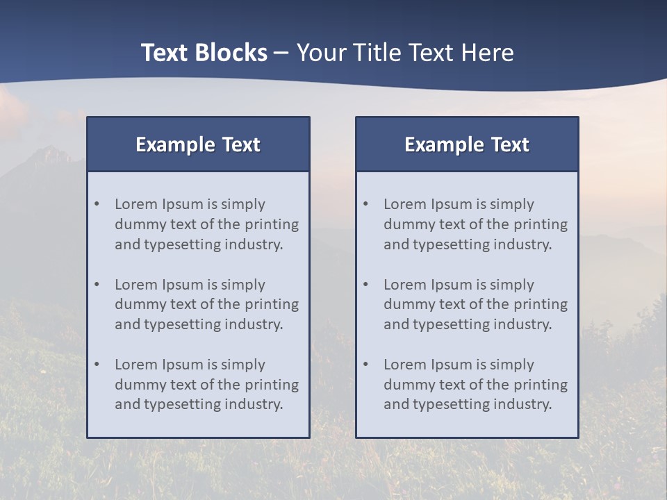 Hike Rocky Tranquil PowerPoint Template