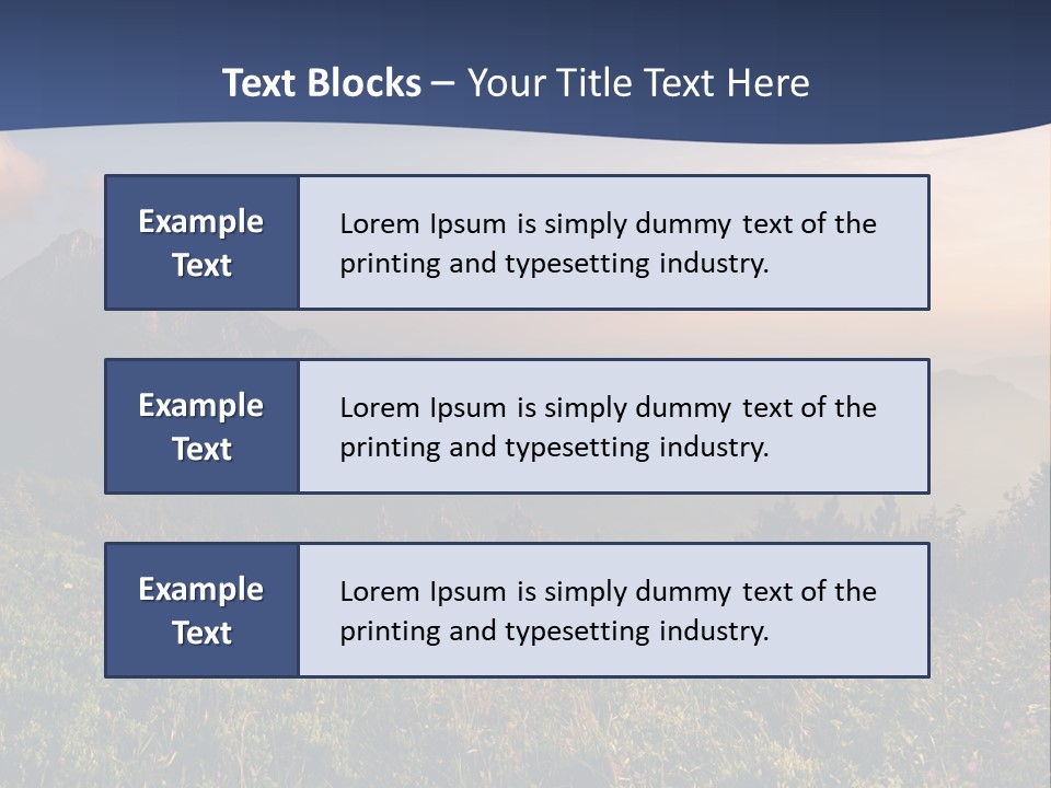 Hike Rocky Tranquil PowerPoint Template