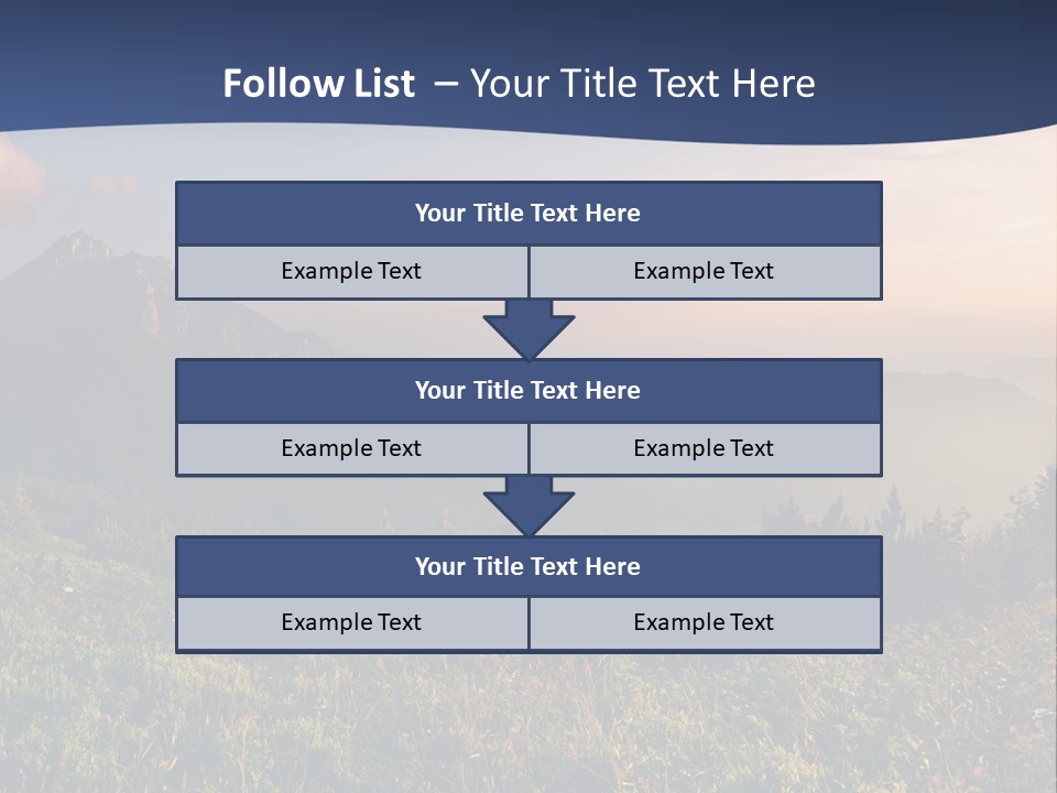 Hike Rocky Tranquil PowerPoint Template