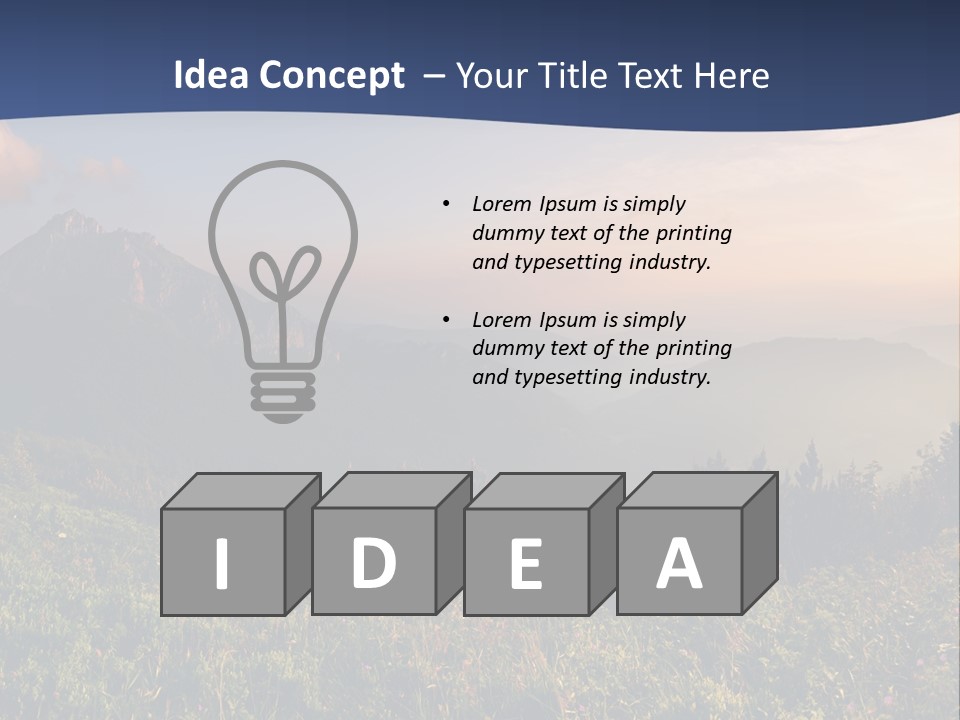 Hike Rocky Tranquil PowerPoint Template